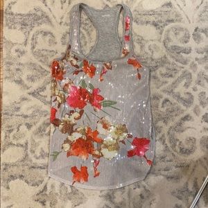 Express floral sparkle tank